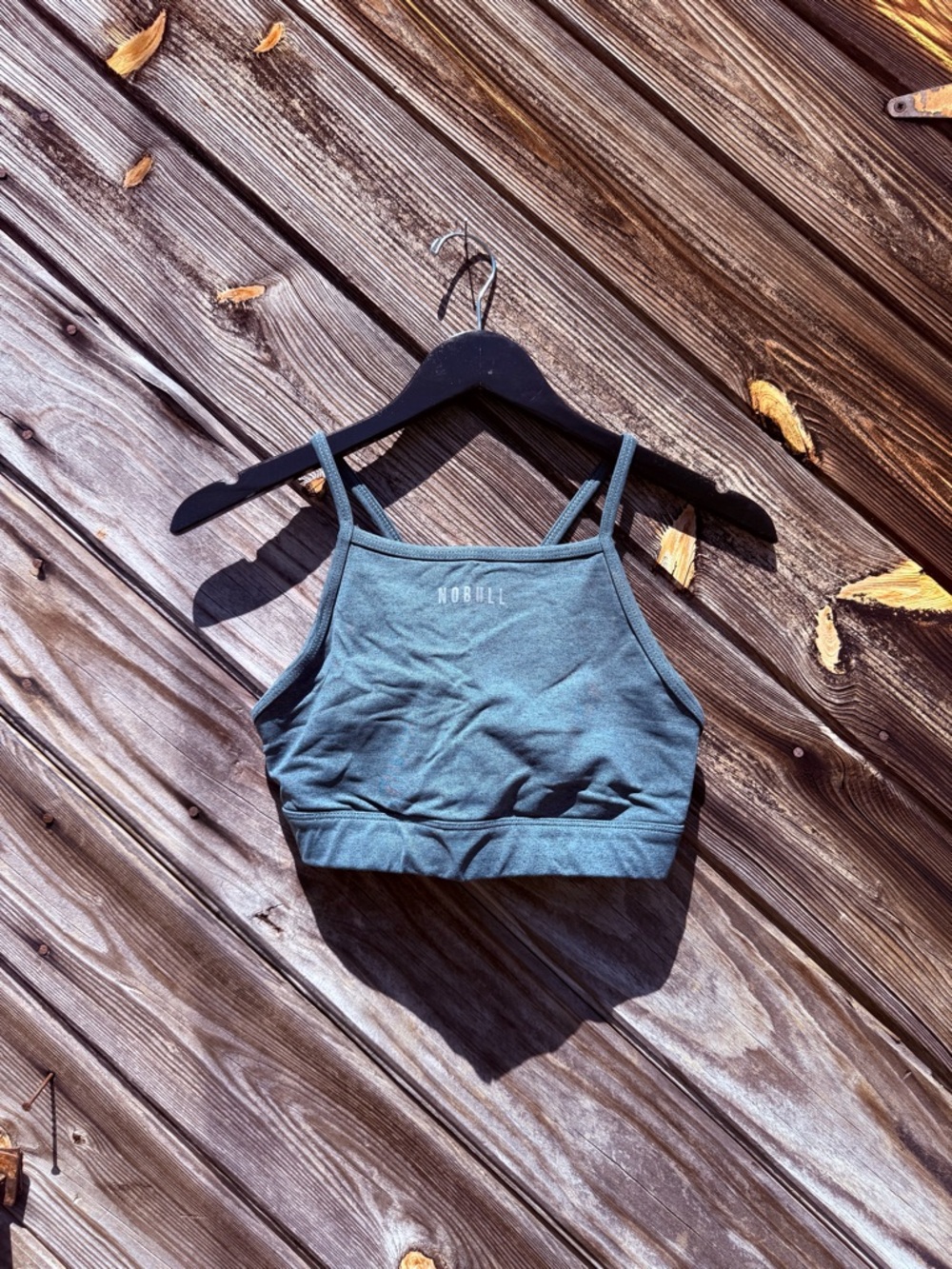 NOBULL Slate Gray Strappy Sports Bra